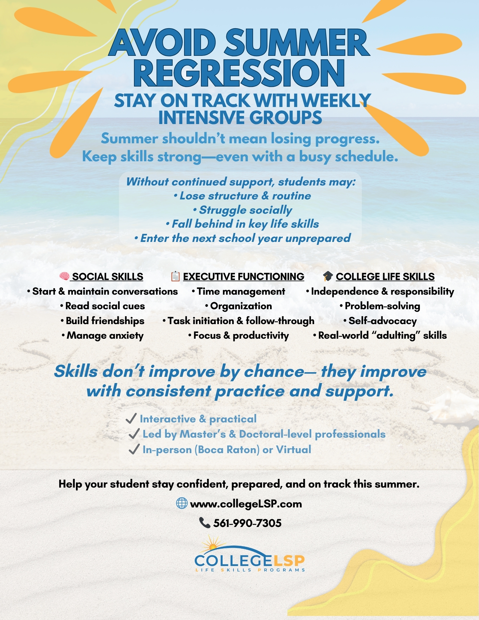 Avoid Summer Regression - OPT 2
